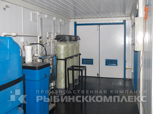 Блочно-модульная станция водоочистки 1 м³/час, исполнение - Блок-контейнер
