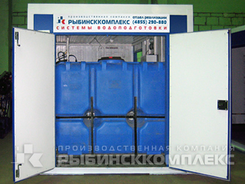 Мобильная установка очистки воды 4 м³/час, исполнение - Блок-контейнер