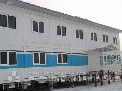 Блочно-модульное общежитие для 80 ИТР площадью 1345.92 м2