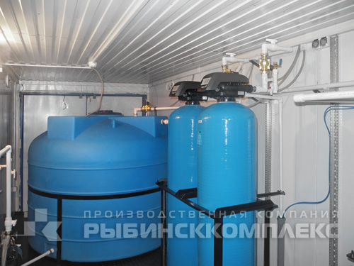 Блочно-модульная установка водоподготовки 2 м³/час, исполнение - Блок-контейнер
