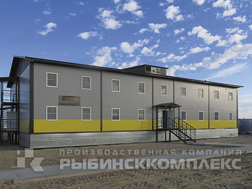 Модульное здание «Общежитие на 63 человека» площадью 762.65 м2