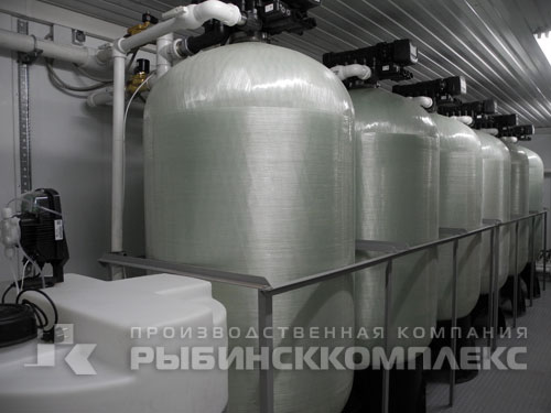 Модульная установка обезжелезивания воды 30 м³/час, исполнение - Блок-контейнер