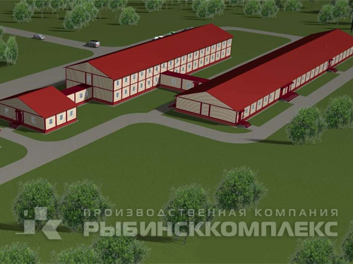 Жилой комплекс с тёплыми переходами Вахтовый жилой комплекс с тёплыми переходами