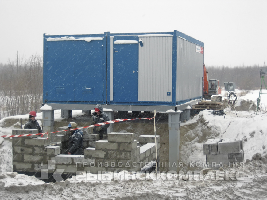 Станция водоподготовки в сблокированном здании габаритными размерами 6х5х2,6 м