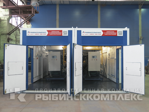 АГП-350, работающие в параллели в специализированном блок-контейнере