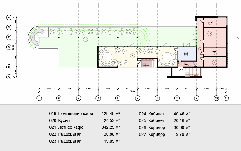 Кафе 200 кв м планировка