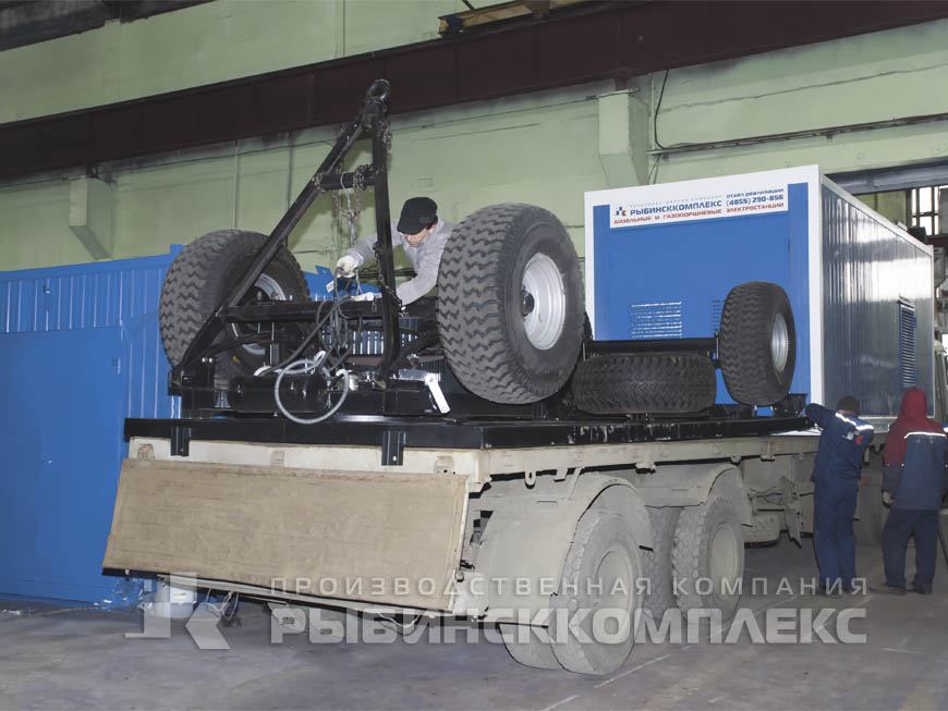 Подготовка к транспортировке дизельной электростанции АД-350 БКИ на тракторном шасси