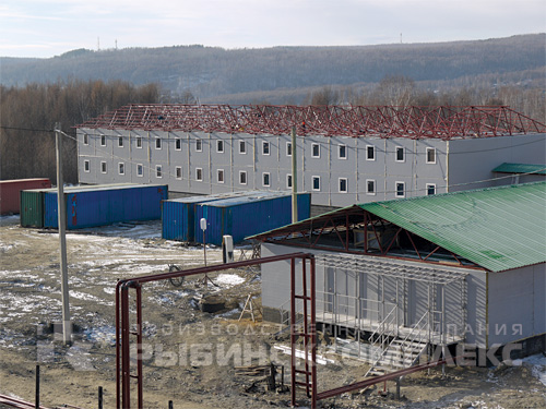 Монтаж кровли общежития на 129 человек, Амурская область