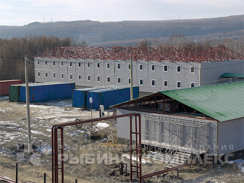 Монтаж кровли общежития на 129 человек, Амурская область
