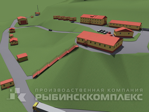 На базе модульных зданий Вахтовый комплекс на базе модульных зданий