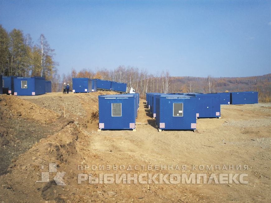 Читинская область, жилой посёлок, состоящий из отдельностоящих цельносварных блок-контейнеров