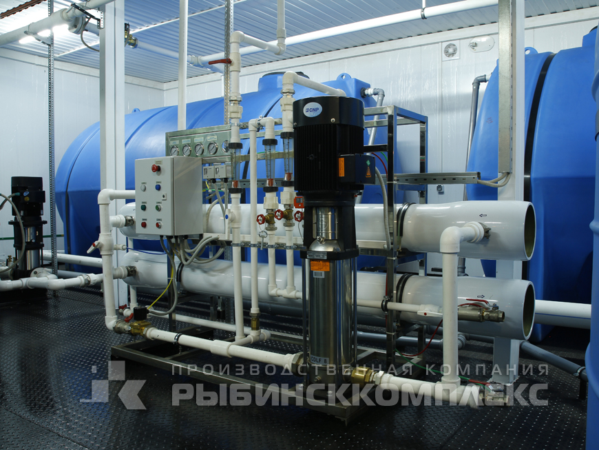 Система обратного осмоса в установке водоподготовки производительностью 35 м³/час