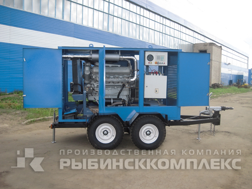 Дизельная электростанция под кожухом на шасси мощностью 100 кВт