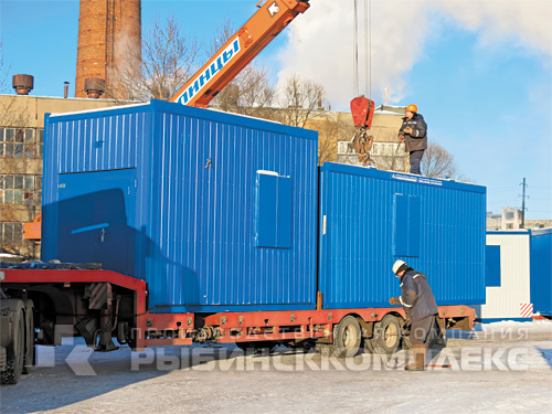 Транспортировка блок контейнеров разной высоты