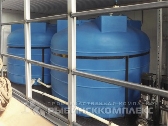 Резервуары пластиковые для питьевой воды общим объёмом 5 м³