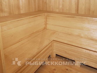 Мобильная баня на съёмных полозьях. Внутренняя отделка сауны – деревянная вагонка