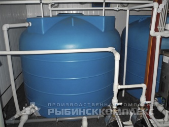 Ёмкости объёмом 4500 литров в комплектации системы водоподготовки производительностью 20 м³/сутки