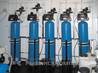Система водоподготовки воды из артезианской скважины производительностью 0,6 м³/час в блок-контейнере (2,7х4х2,6 м)