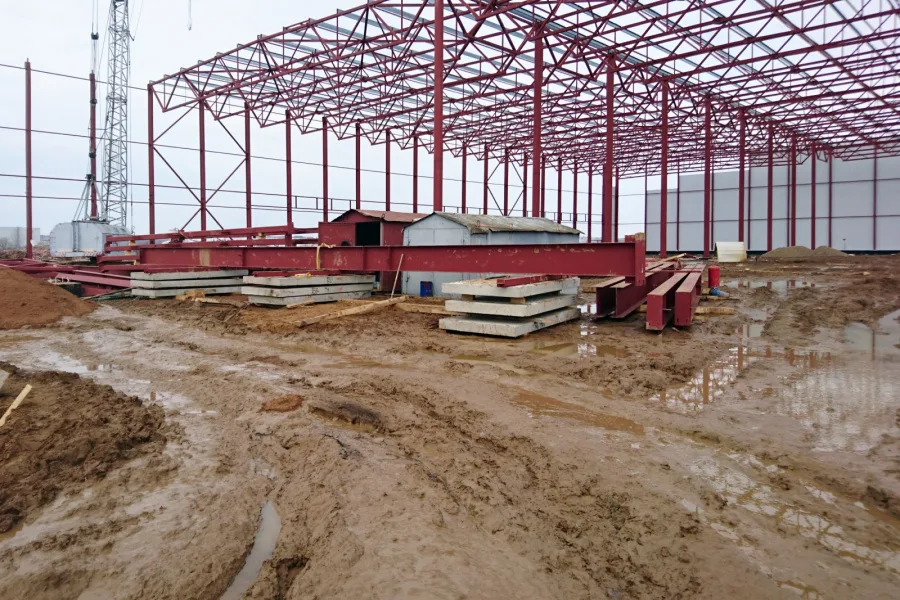 Быстровозводимый склад с рампой, 7956 м² площадью 7956 м2