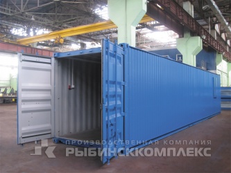 Здание технического назначения из модернизированного универсального грузового 40-футового контейнера на производстве Здание технического назначения из модернизированного универсального грузового 40-футового контейнера на производстве