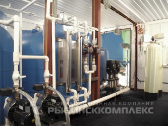 Комплексная система очистки воды в сблокированном здании производительностью 20 м³/сутки