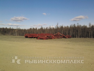 Амурская область г. Сковородино, разгрузка металлоконструкций