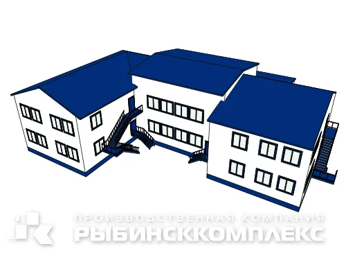 Быстровозводимый детский сад, 1553 м² площадью 1553 м2