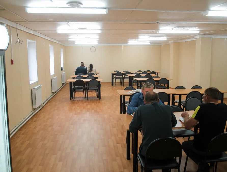 Модульная столовая на 110 человек площадью 1046.54 м2