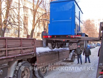 Погрузка передвижной дизельной электростанции АД-100  под капотом