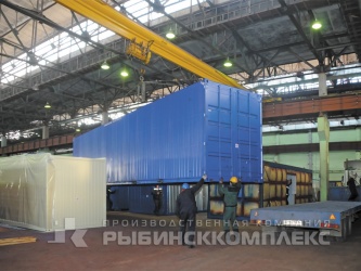 Модульное здание складского назначения на базе преобразованного грузового контейнера