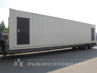 КПП на базе двух преобразованных морских контейнеров. Транспортировка КПП на базе двух преобразованных морских контейнеров. Транспортировка