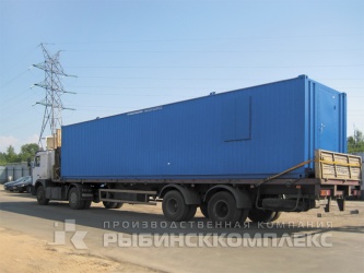 Здание офисного и технического назначения из модернизированного универсального грузового 40-футового контейнера. Транспортировка Здание офисного и технического назначения из модернизированного универсального грузового 40-футового контейнера. Транспортировка