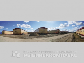 Ямало-Ненецкий АО, вахтовый посёлок  из сблокированных зданий: общежития, столовые, баня