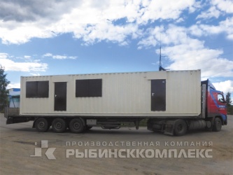 КПП на базе двух преобразованных морских контейнеров. Транспортировка КПП на базе двух преобразованных морских контейнеров. Транспортировка